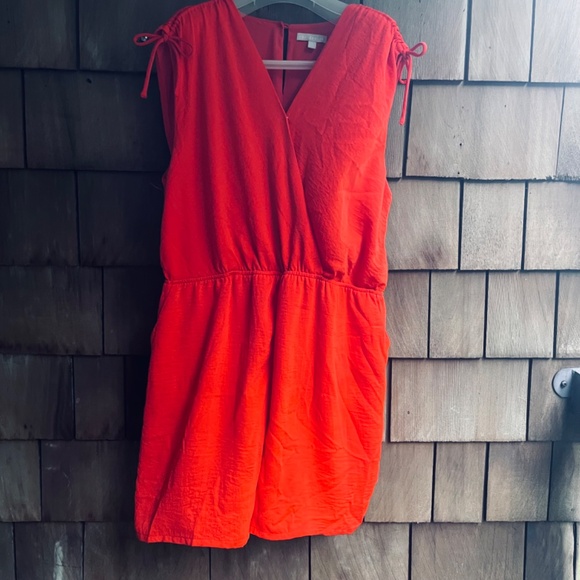 Chelsea28 Orange Fire Surplice Romper Size XXL Fully Lined - Picture 6 of 16